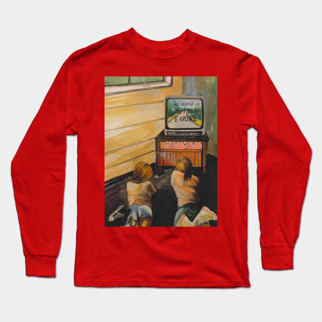 Tv time Long Sleeve T-Shirt by The artist of light in the darkness 